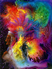 Image showing colorful indian headdress