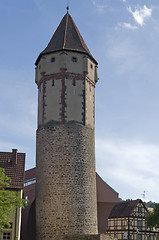 Image showing Spitzer Turm in Wertheim am Main