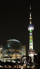 Image showing Pudong in Shanghai at night