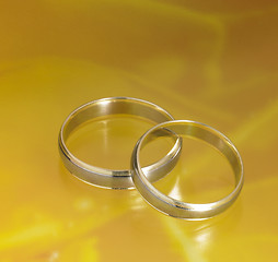 Image showing golden wedding rings