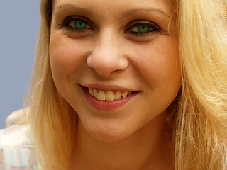 Image showing Green eyed Blond