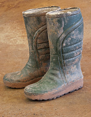 Image showing dirty gumboots