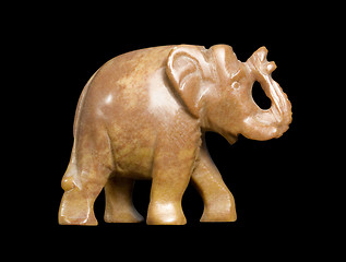 Image showing soapstone elephant sideways