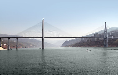 Image showing bridge upon Yangtze River