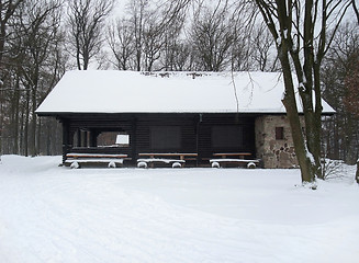 Image showing cottage in winter ambiance