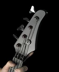 Image showing bass guitar detail