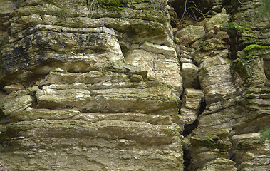 Image showing mossy rock formation