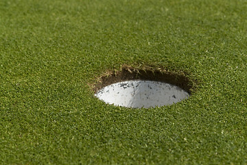 Image showing golf hole closeup