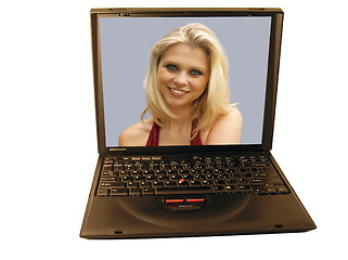 Image showing Laptop with Girl
