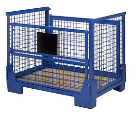 Image showing blue lattice box