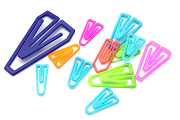 Image showing Colorful paper-clips