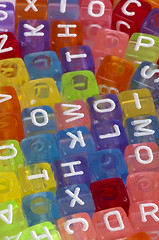 Image showing Colorful cubes with letters
