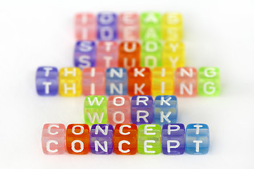 Image showing Text Concept on colorful cubes