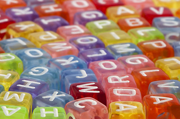 Image showing Colorful cubes with letters