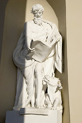 Image showing Sculpture of shepherd. 