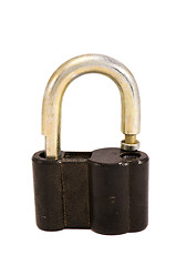 Image showing Old metal lock isolated on white background 