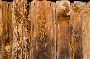 Image showing Old wooden building wall. 