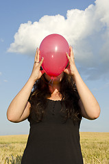 Image showing Balloon face.