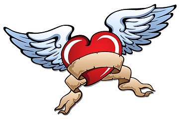 Image showing Stylized heart with wings 2