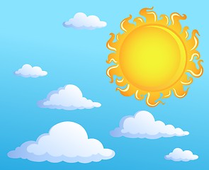 Image showing Sun with clouds theme 1