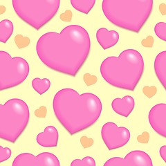 Image showing Seamless background with hearts 2