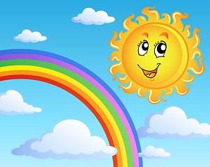 Image showing Sun with clouds theme 2