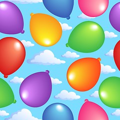 Image showing Seamless background with balloons 2