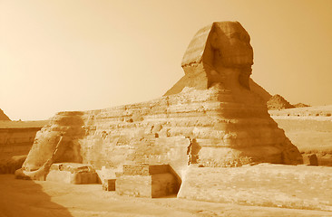 Image showing Sphinx in sepia