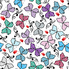 Image showing Floral valentine pattern