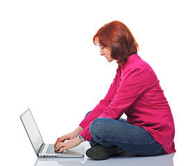 Image showing woman with laptop