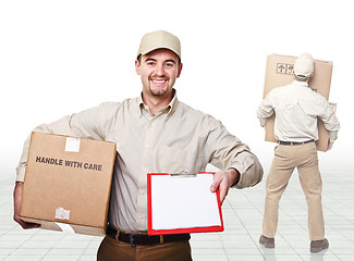 Image showing delivery man at work