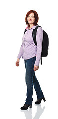 Image showing woman with backpack