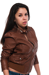 Image showing Brown leather