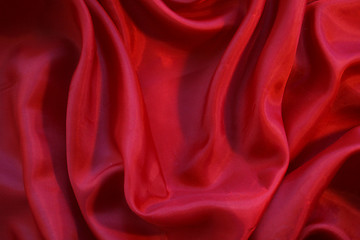 Image showing Smooth Red Silk background