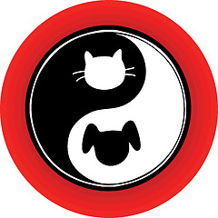 Image showing Yin Yang Cat Dog