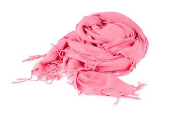 Image showing Warm scarf in pink 