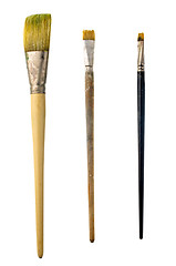 Image showing Used art brushes