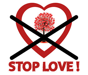Image showing stop love sign