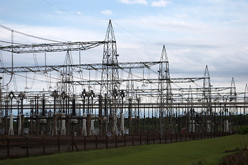 Image showing Electrical distribution center of the biggest hydroelectric plant of the world