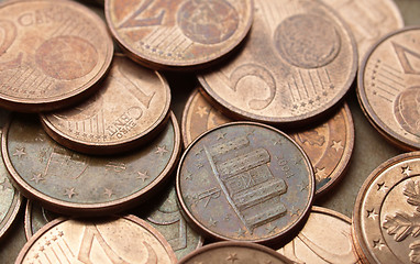 Image showing Euro coins background