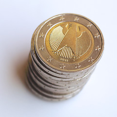 Image showing Euro coins