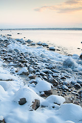 Image showing Baltic Sea coast in winter 