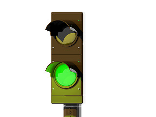 Image showing Green Traffic Lights 