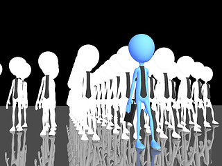 Image showing Human making the difference - a 3d image 