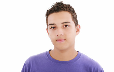 Image showing Young hispanic man closeup headshot 