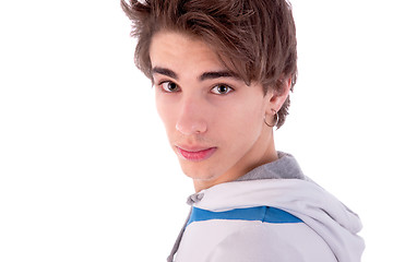 Image showing Portrait of a handsome young man on white background