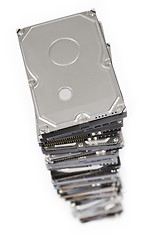 Image showing stack of hard drives