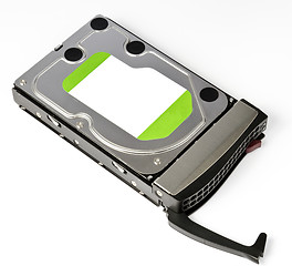 Image showing Server Hard disk drive in hot swap frame