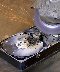 Image showing destroyed hard drive