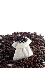 Image showing Coffee beans in a sack